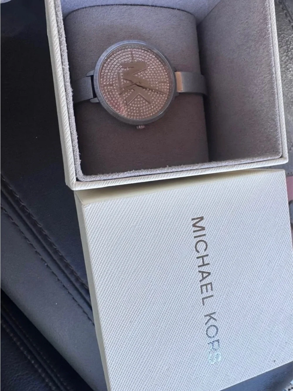 ✨ STUNNING Michael Kors Charley Silver-Tone Pavé Watch (MK4432) ✨